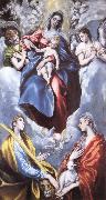 El Greco Madonna and child, and  Sta Martina and Sta Agnes oil painting reproduction